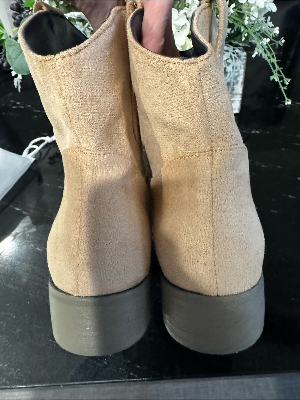 Suede Ankle Boots in Tan Booties. EU 38 / US Women’s 7.5–8 - Picture 4 of 5